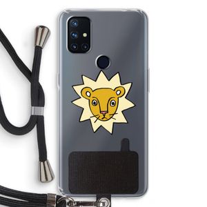 Kleine leeuw: OnePlus Nord N10 5G Transparant Hoesje met koord