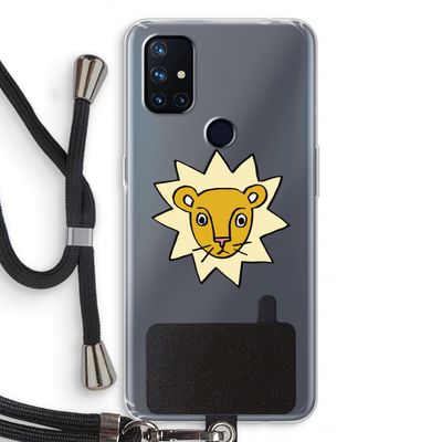 Kleine leeuw: OnePlus Nord N10 5G Transparant Hoesje met koord
