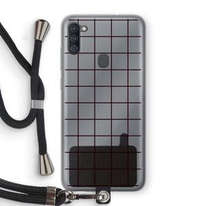 Rooster: Samsung Galaxy A11 Transparant Hoesje met koord