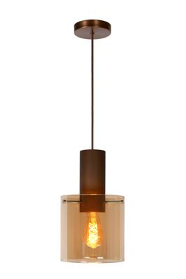 Lucide TOLEDO - Hanglamp - Ø 20 cm - 1xE27 - Amber Lucide TOLEDO - Hanglamp - Ø 20 cm - 1xE27 - Amber
