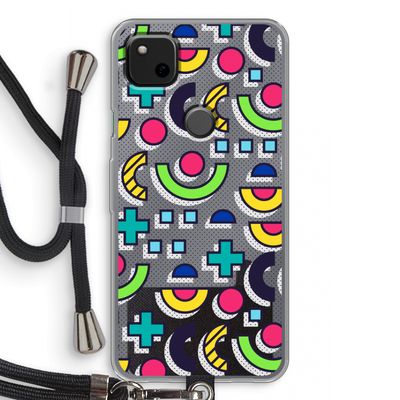 8-bit N°6: Pixel 4a Transparant Hoesje met koord