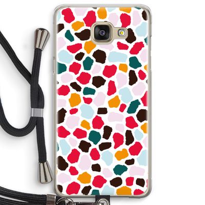 Colored Giraffe: Samsung Galaxy A5 (2016) Transparant Hoesje met koord