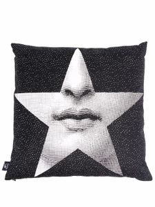 Fornasetti coussin à imprimé graphique - Noir