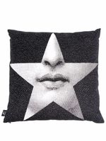 Fornasetti coussin à imprimé graphique - Noir - thumbnail