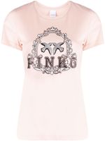 PINKO t-shirt en coton à logo imprimé - Rose