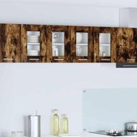 Hangkast 2 pcs Gerookt eiken 60 x 31 x 40 cm Bewerkt hout