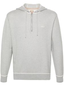 Boggi Milano hoodie en maille à logo brodé - Gris