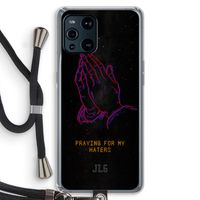 Praying For My Haters: Oppo Find X3 Pro Transparant Hoesje met koord