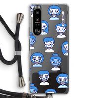 Gezichtjes: Sony Xperia 1 III Transparant Hoesje met koord