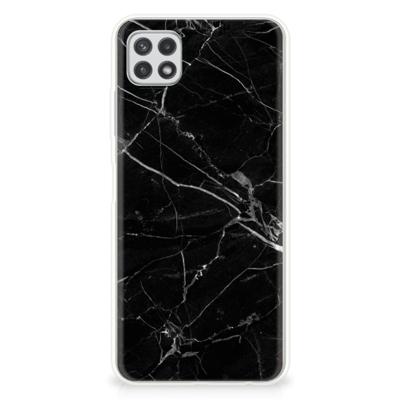 Samsung Galaxy A22 5G | TPU | Siliconen hoesje | Marmer Zwart - Origineel Cadeau Vader