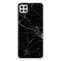 Samsung Galaxy A22 5G | TPU | Siliconen hoesje | Marmer Zwart - Origineel Cadeau Vader