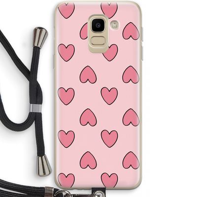 Ondersteboven verliefd: Samsung Galaxy J6 (2018) Transparant Hoesje met koord