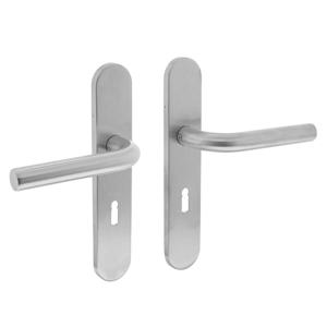 Deurkr.Recht schild sl.gat 56 mm rvs geborst.