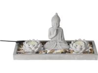 Home & Styling Boeddha zen tuintje set 29,5x12x7cm