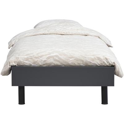 Leen Bakker - Bed Nova - Grafietkleur - 90x200 Cm - Spaanplaat - Zwart#Grijs