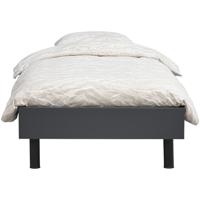 Leen Bakker - Bed Nova - Grafietkleur - 90x200 Cm - Spaanplaat - Zwart#Grijs