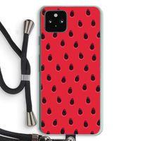 Watermelon: Pixel 5a 5G Transparant Hoesje met koord