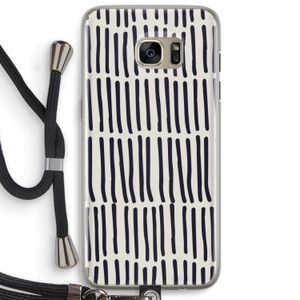 Moroccan stripes: Samsung Galaxy S7 Edge Transparant Hoesje met koord