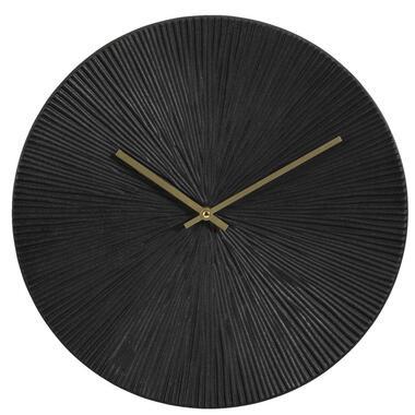 Wandklok Malaga - zwart MDF - Ø40 cm - Leen Bakker