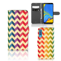 Samsung Galaxy A7 (2018) Telefoon Hoesje Zigzag Multi Color - thumbnail