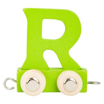 Small Foot - houten lettertrein groen - r - 12 stuks