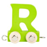 Small Foot - houten lettertrein groen - r - 12 stuks