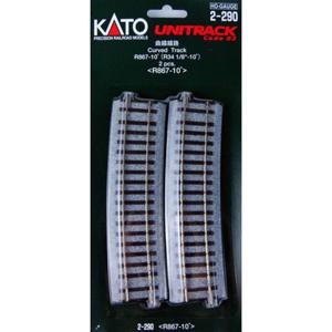 H0 Kato Unitrack 2-290 Gebogen rails 2 stuk(s)