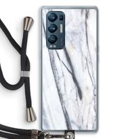 Gestreepte marmer: Oppo Find X3 Neo Transparant Hoesje met koord