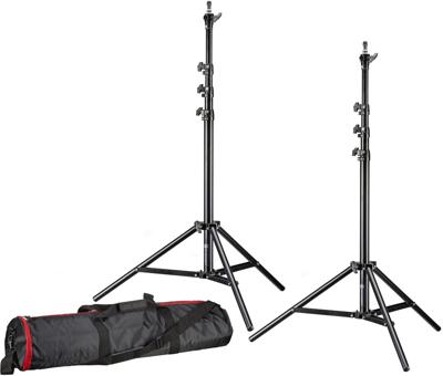 Bresser 2x BR-TP240 Pro Lampstatief 240cm + tas