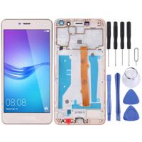 LCD-scherm en digitizer volledige montage met frame voor Huawei Y5 (2017) (goud)