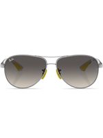 Ray-Ban gradient-lenses aviator-frame sunglasses - Argent - thumbnail