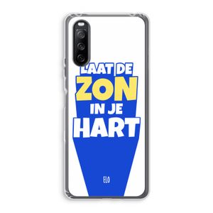 Laat de zon in je hart: Sony Xperia 10 III Transparant Hoesje