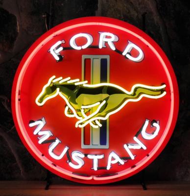Ford Mustang Neon Verlichting - Gele Paard Versie 65 cm - Rood, Geel, Wit LAATSTE STUKS | 9% korting