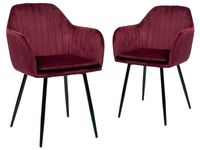 Set van 2 stoelen CIRE bordeaux - thumbnail