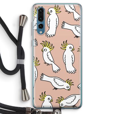 Papegaai: Huawei P20 Pro Transparant Hoesje met koord