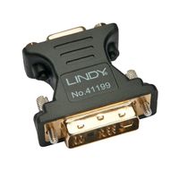 Lindy 41199 VGA DVI-I Zwart, Goud kabeladapter/verloopstukje