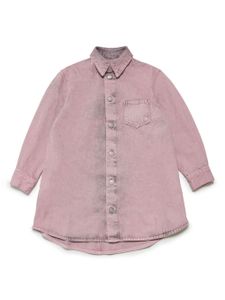 MM6 Maison Margiela Kids chemise en jean à effet délavé - Rose