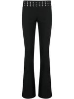 Blumarine pantalon évasé à détails d'œillets - Noir - thumbnail