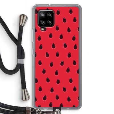 Watermelon: Samsung Galaxy A42 5G Transparant Hoesje met koord