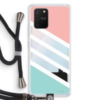 Strepen pastel: Samsung Galaxy S10 Lite Transparant Hoesje met koord