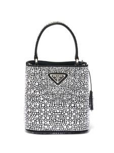 Prada petit sac cabs Panier à ornements en cristal - Noir