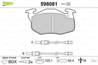 Valeo Remblokset 598081