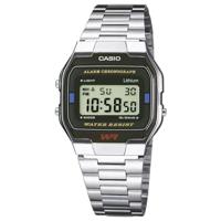 Casio A163WA-1QES Horloge Chronograaf (l x b x h) 36.8 x 33 x 9.1 mm Zilver Materiaal (behuizing): RVS Materiaal (armband): RVS