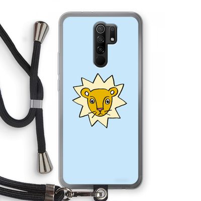 Kleine leeuw: Xiaomi Redmi 9 Transparant Hoesje met koord