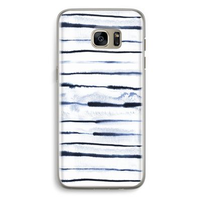 Ink Stripes: Samsung Galaxy S7 Edge Transparant Hoesje