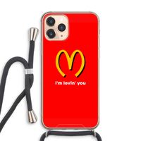 I'm lovin' you: iPhone 11 Pro Max Transparant Hoesje met koord
