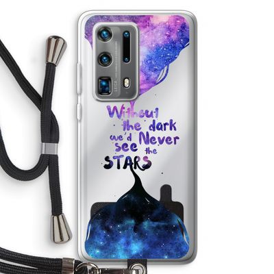 Stars quote: Huawei P40 Pro Plus Transparant Hoesje met koord