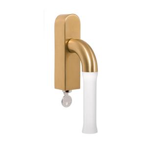 Formani EV100-DKLOCK-O draaikiepgarnituur afsluitbaar PVD mat goud/ wit rechts/ linksdraaiend