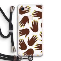 Hands dark: Pixel 3 Transparant Hoesje met koord