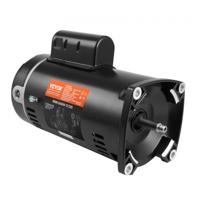 VEVOR 1,5 PK zwembadpompmotor, 56Y frame, 115V((12,8 amp))/230V(6,4 amp) 3450 rpm, 60Hz, 1,1 inschakelduur, 90μF/250V condensator, CCW rotatie vierkante flensvervangingsmotor